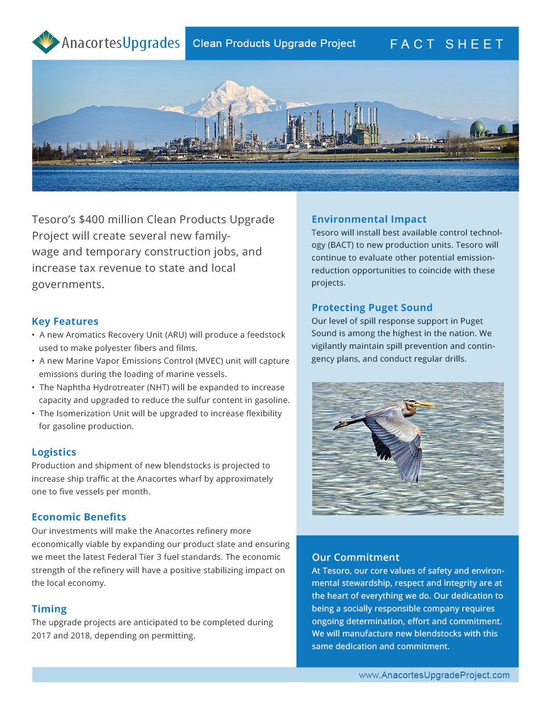 Anacortes project fact sheet