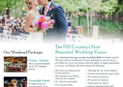 Wedding Package Fact Sheet